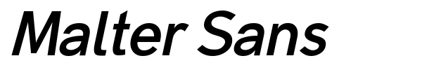 Malter Sans font preview